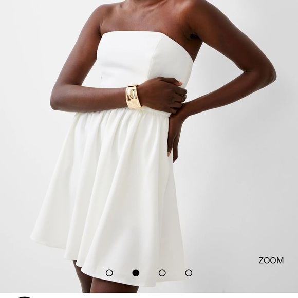 French connection, Whisper strapless peplum dress - Picture 2 of 6